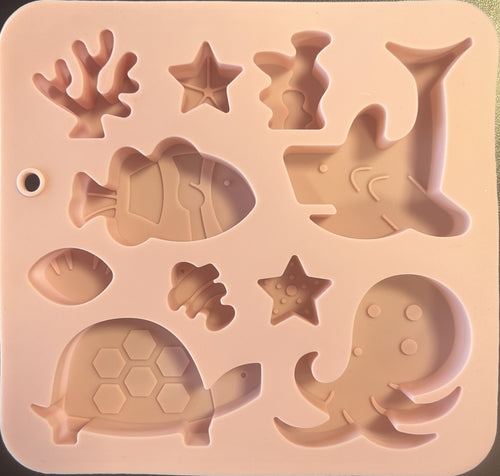 Silicone Mold-Ocean Life $7.99