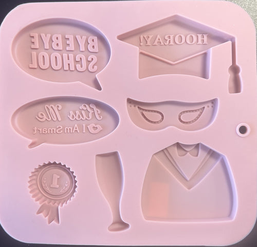 Silicone Mold- Graduation 2 $6.99
