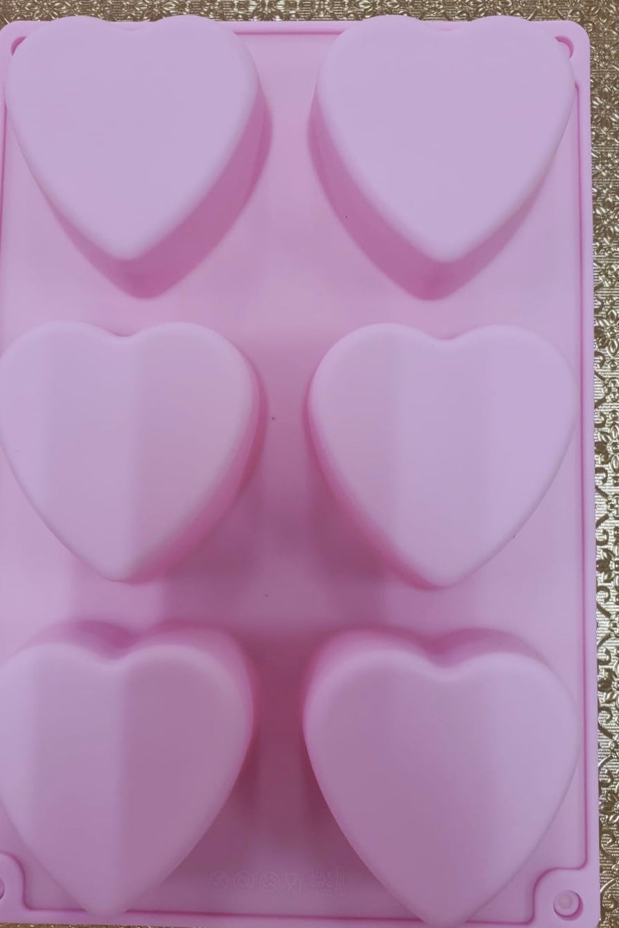 Silicone Mold - Hearts (6) $7.99